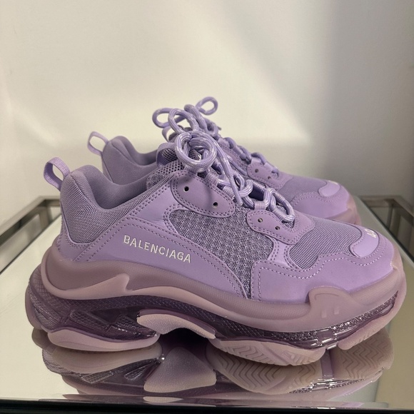 Balenciaga Triple S Clear Sole Purple Sneakers - Picture 3 of 6